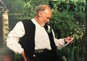 Graham Kingsley Brown reading a prepared speech